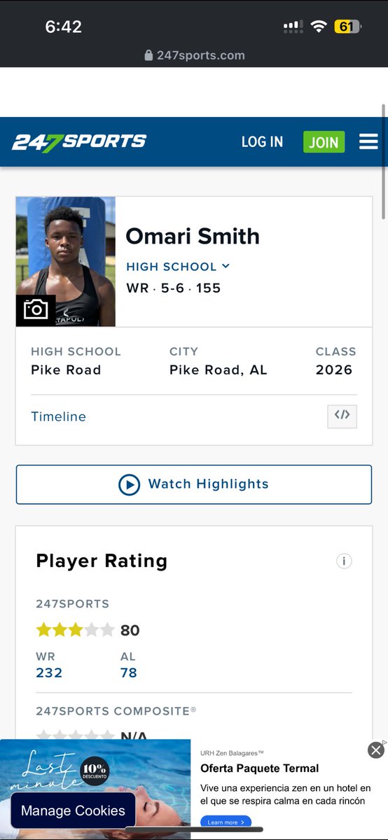 Omari Smith (@omaripowosmith) on Twitter photo Blessed to be ranked by <a href="/247Sports/">247Sports</a> as a 3⭐️❗️
Time to grind even harder <a href="/pikeroadFB/">Pike Road Football</a> <a href="/GrangerShook/">Coach Shook</a> <a href="/graylin30/">Graylin Hodge</a> <a href="/Madhousefit/">Madhouse Training</a> <a href="/TDARecruiting/">Touchdown Alabama Recruiting</a> <a href="/ChadSimmons_/">ChadSimmons</a> <a href="/samspiegs/">Sam Spiegelman</a>
<a href="/AL6AFootball/">Alabama6AFootball</a> <a href="/BHoward_11/">Brandon Howard</a> <a href="/ChicoCleveland/">BiggDoggChico</a> Blessed to be ranked by <a href="/247Sports/">247Sports</a> as a 3⭐️❗️
Time to grind even harder <a href="/pikeroadFB/">Pike Road Football</a> <a href="/GrangerShook/">Coach Shook</a> <a href="/graylin30/">Graylin Hodge</a> <a href="/Madhousefit/">Madhouse Training</a> <a href="/TDARecruiting/">Touchdown Alabama Recruiting</a> <a href="/ChadSimmons_/">ChadSimmons</a> <a href="/samspiegs/">Sam Spiegelman</a>
<a href="/AL6AFootball/">Alabama6AFootball</a> <a href="/BHoward_11/">Brandon Howard</a> <a href="/ChicoCleveland/">BiggDoggChico</a>
