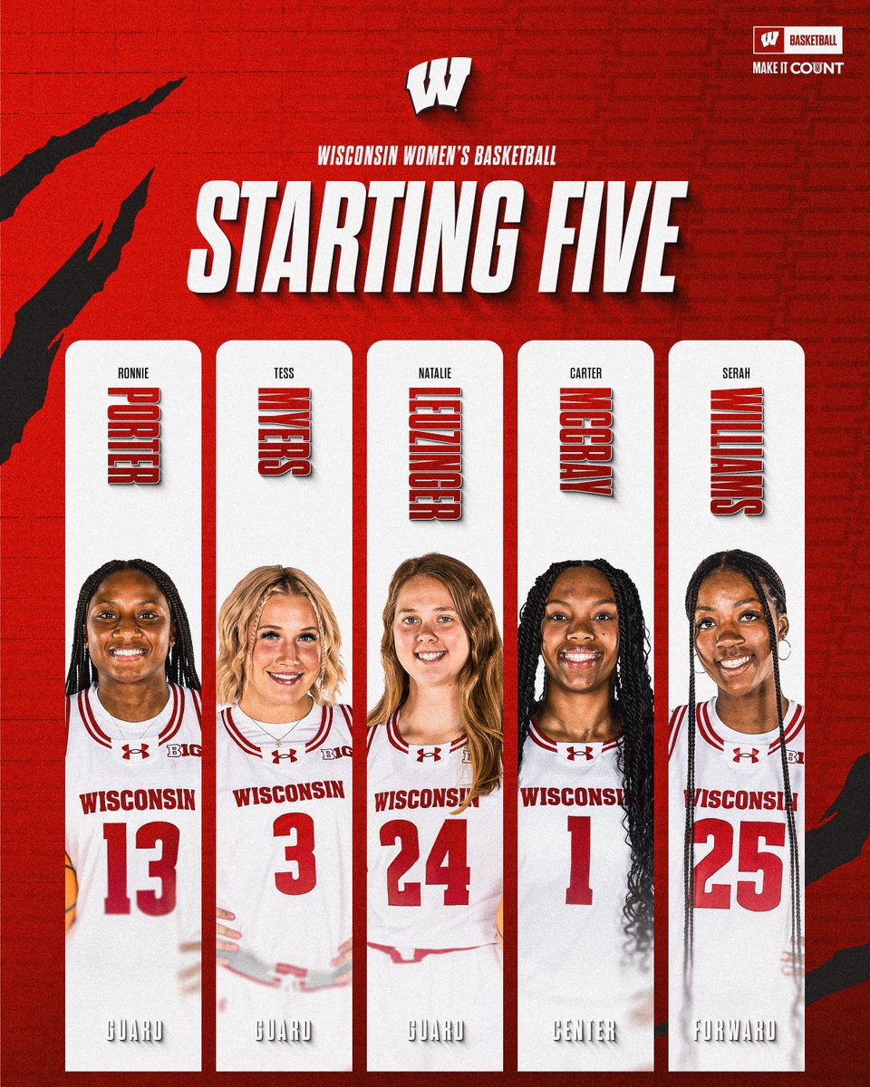 BadgerWBB's tweet photo. Let's dance, shall we?

Our 5️⃣ against Iowa

#OnWisconsin https://t.co/oQrOGsrR5q