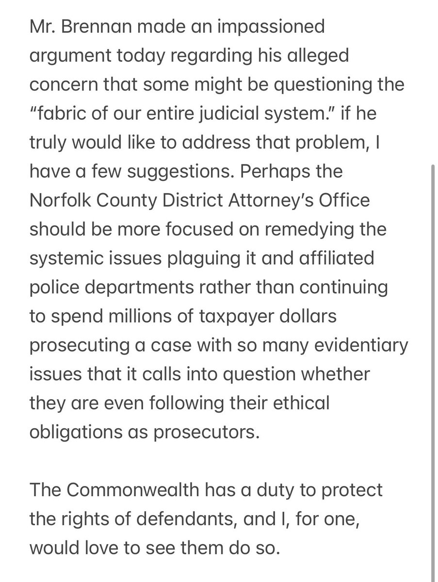 NEW: This is a statement released to me by Victoria George, an alternate juror from Karen Read’s first trial. She is also an attorney and has given me permission to share this statement, which is her reaction to today’s hearing, as well as her name. #WBZ