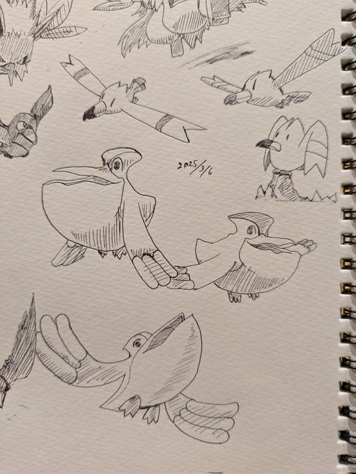 キャモメ ペリッパー 波乗りしてたらよく遭遇するやつ でんき4倍弱点だから敬遠していたけど、ペリッパーは対戦でよく見かけたなあ カキカキ。 