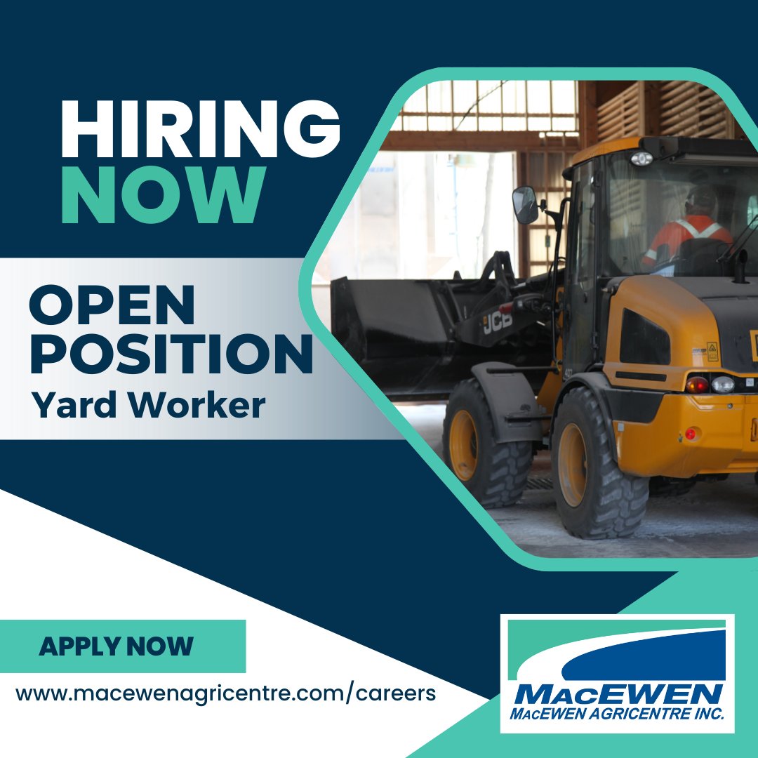 Yard Worker
Your Summer Job Awaits! 
macewenagricentre.com/careers
#summerjobs #agriculture #maxville #vars #Ottawa #ontag #cdnag #seasonaljobs #crops #labourer #Jobs #farming