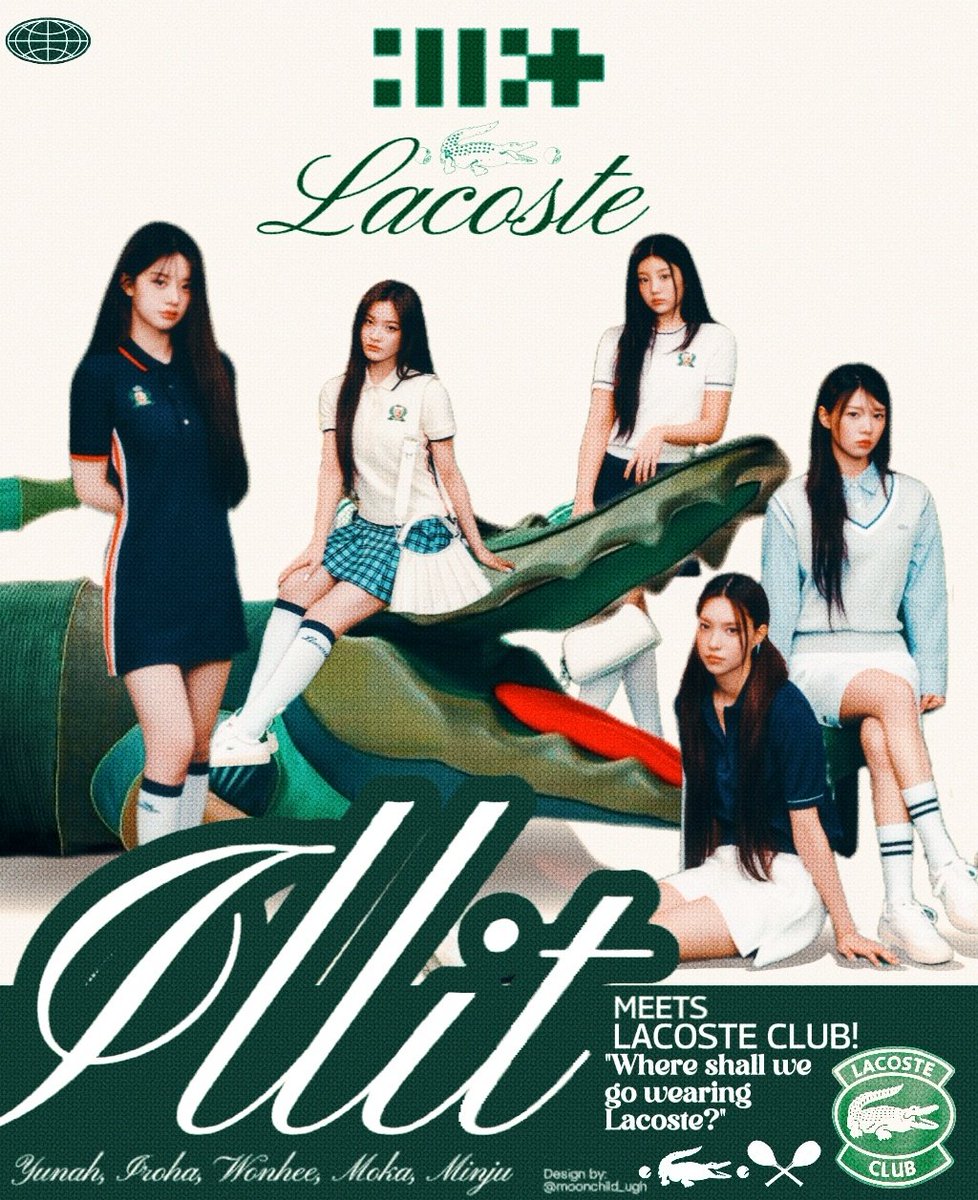 ILLIT for Lacoste Japan. 💗🐊