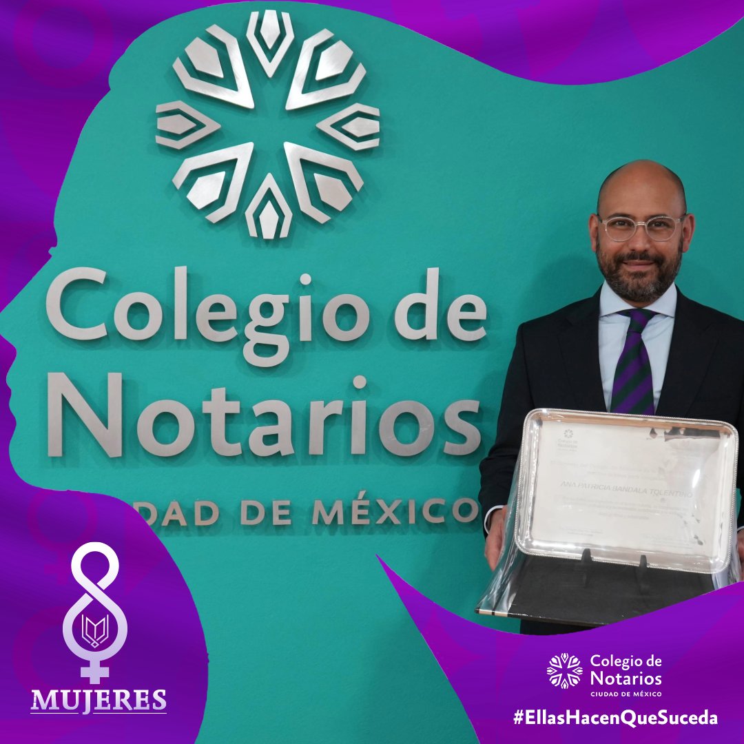 💜 Homenaje a la Notaria Patricia Bandala Tolentino

El <a href="/colegionotarios/">Colegio de Notarios CDMX</a> honra su memoria nombrando la Beca para Abogadas en su honor, asegurando que su legado siga inspirando a futuras generaciones.

(En la fotografía el Not. Patricio Garza Bandala con el nombramiento) #8M