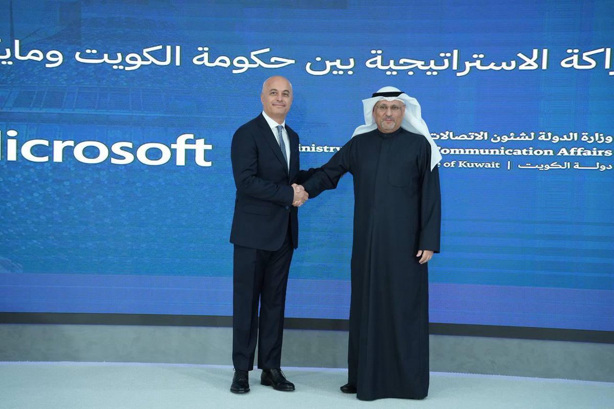 أخبار مراسلكم (@moraselkom) on Twitter photo وزير الاتصالات عمر العمر : #الكويت توقع اتفاقية شراكة مع «#مايكروسوفت» لتعزيز #التحول_الرقمي و #الذكاء_الاصطناعي وتأهيل #القوى_العاملة_الوطنية وتمكينها من تولي أدوار قيادية في المجالات التكنولوجية
<a href="/mcitkw/">وزارة الدولة لشئون الاتصالات</a>
<a href="/microsoftgulf/">Microsoft Gulf</a>
<a href="/Microsoft/">Microsoft</a> وزير الاتصالات عمر العمر : #الكويت توقع اتفاقية شراكة مع «#مايكروسوفت» لتعزيز #التحول_الرقمي و #الذكاء_الاصطناعي وتأهيل #القوى_العاملة_الوطنية وتمكينها من تولي أدوار قيادية في المجالات التكنولوجية
<a href="/mcitkw/">وزارة الدولة لشئون الاتصالات</a>
<a href="/microsoftgulf/">Microsoft Gulf</a>
<a href="/Microsoft/">Microsoft</a>