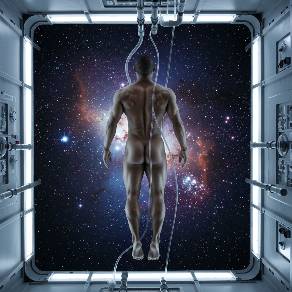 in the futre, we may grow musculine hunks in the lab in a spaceship. so that they may become soldiers to conlonize other solar systems.