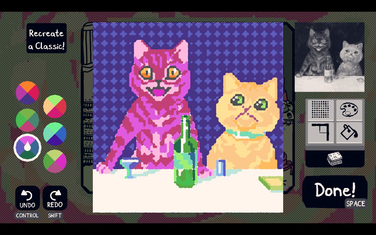 Pixel8_BEE's tweet photo. Chicory art dump of all the "recreate a classic" prompts (part 3) https://t.co/AVeEjZO8pR