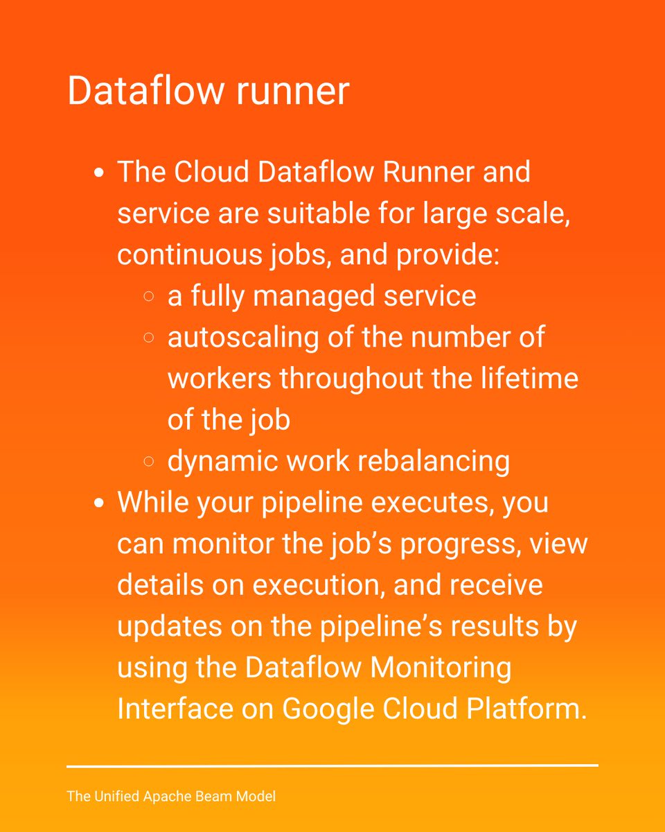 thecodemancer_'s tweet image. ✅ Fully Managed &amp;amp; Serverless
No clusters to manage. No manual scaling. Dataflow auto-scales dynamically, handling resource allocation for you.

🧵[3/X]

#DataEngineering #ApacheBeam #Programming #python