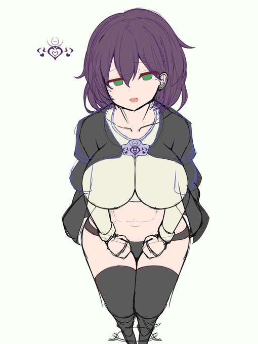 陰のサキュバス描いてる 