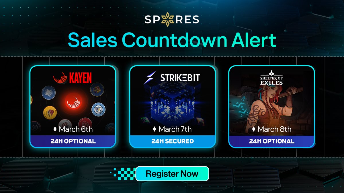 Spores Network (@spores_network) on Twitter photo โ ๐๐๐ ๐ก๐๐ช๐ฆ ๐๐๐๐ฅ๐ง - ๐๐๐ข ๐๐ข๐จ๐ก๐ง๐๐ข๐ช๐ก โ
This March is heating up! The wait is almost over - 3 groundbreaking IDOs are about to go on sale!๐ฅ
Hereโs whatโs coming:
โก๏ธ @KAYEN_Protocol IDO: launchpad.spores.app/ido/kayen-ido
โก๏ธ <a href="/StrikeBitDeFI/">StrikeBit AI</a> IDO: launchpad.spores.app/ido/strikebit-โฆ โ ๐๐๐ ๐ก๐๐ช๐ฆ ๐๐๐๐ฅ๐ง - ๐๐๐ข ๐๐ข๐จ๐ก๐ง๐๐ข๐ช๐ก โ
This March is heating up! The wait is almost over - 3 groundbreaking IDOs are about to go on sale!๐ฅ
Hereโs whatโs coming:
โก๏ธ @KAYEN_Protocol IDO: launchpad.spores.app/ido/kayen-ido
โก๏ธ <a href="/StrikeBitDeFI/">StrikeBit AI</a> IDO: launchpad.spores.app/ido/strikebit-โฆ