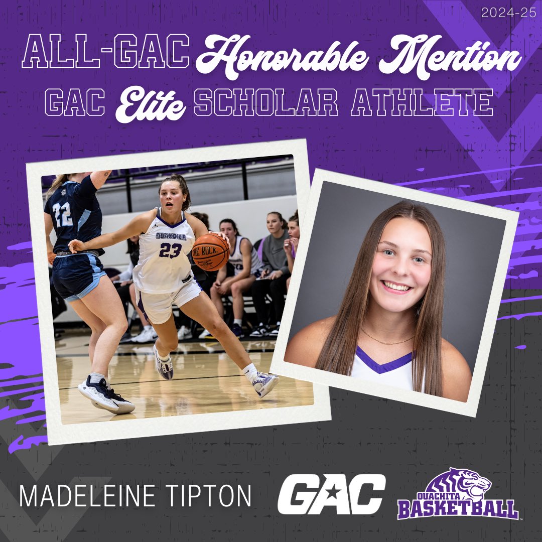 Second straight year with conference honors for Tip!

bit.ly/4hasXni | #theGAC | #BringYourRoar🐅