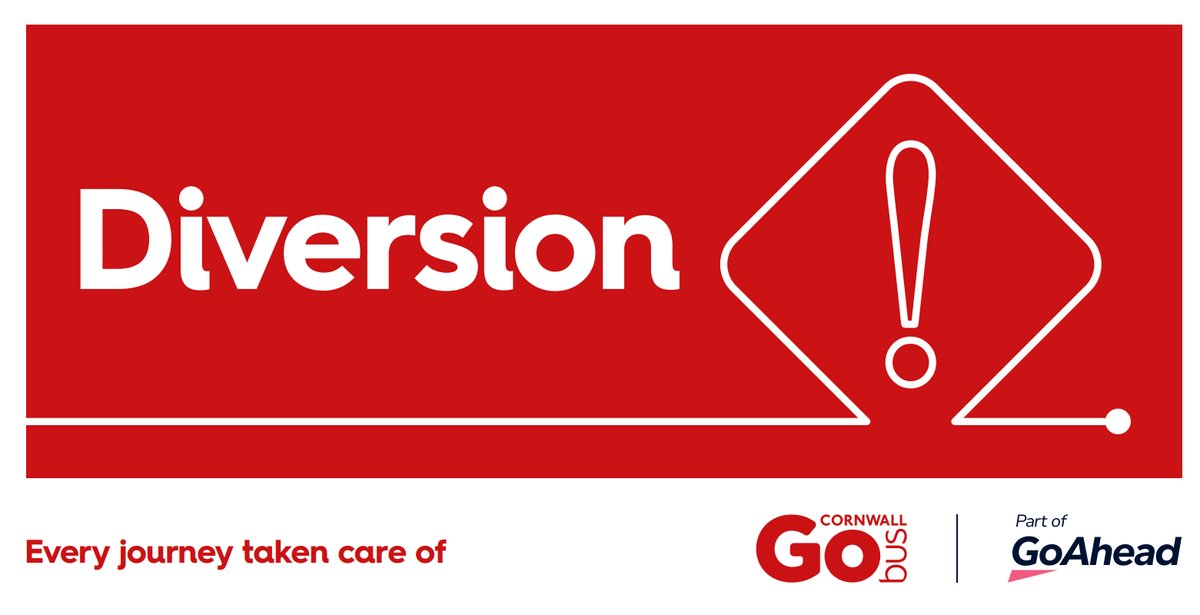 GoCornwallBuses's tweet photo. #GCB40, #GCB85 #TFC304
Due to gas works in Truro 3rd March -6th April
These services into Truro via Frances Street. Edward Street, St Clements Street, St Austell Street, Trafalgar Roundabout and into Bus Station via Quay Street also affecting #GCB36 Sundays only. https://t.co/W4MXYLjbxs
