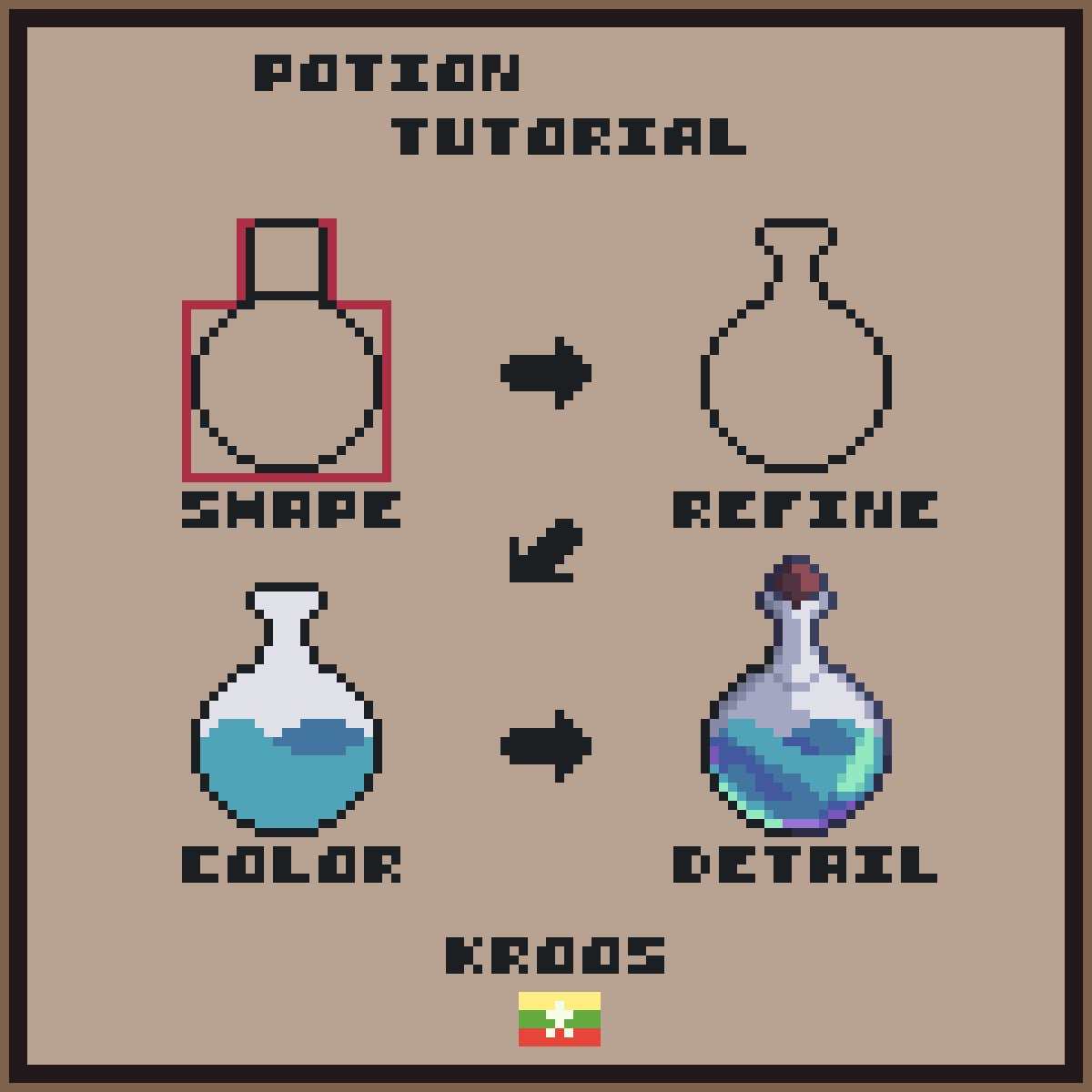 Kroos_0208's tweet image. It&apos;s just a tutorial, nothing much ✨
#ドット絵 #pixelart