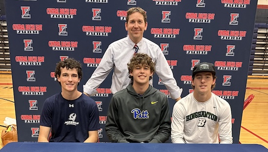 Central Bucks East seniors Mason Cruz, Nolan Behm &amp; Chase Fulford were recognized for committing to play collegiate baseball. <a href="/cbebaseball/">CB East Baseball</a> <a href="/Pitt_BASE/">Pitt Baseball</a> <a href="/MessiahSports/">Messiah Athletics</a> <a href="/BinghamtonBASE/">Binghamton Baseball</a> 
suburbanonesports.com/college-signin…
