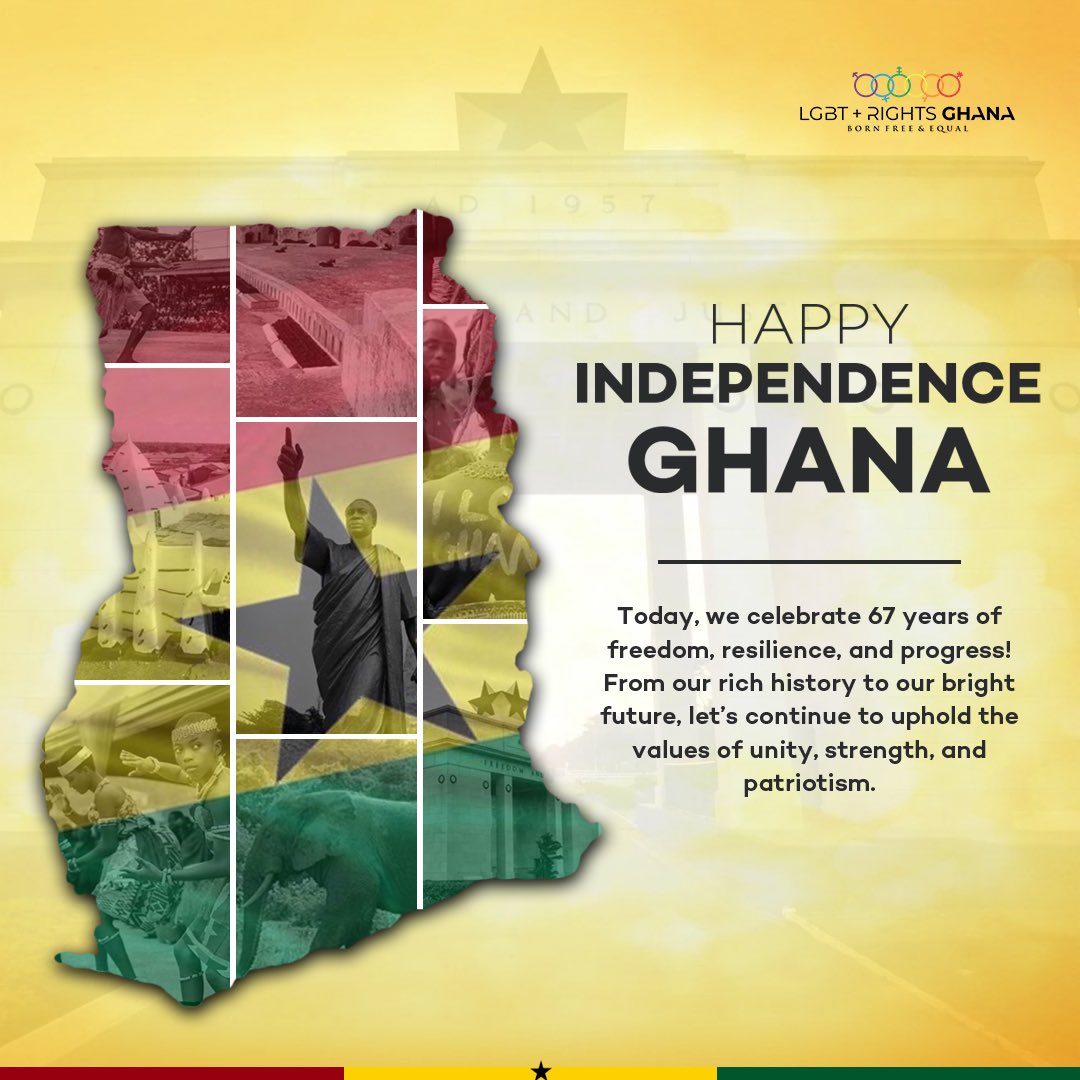 🇬🇭✨68 Years of Strength and Progress!✨🇬🇭

On this special day, we reflect on Ghana’s journey of independence, growth, and unity. As we move forward, we urge ourselves to uphold the values of peace, unity and patriotism. 

Happy Independence Day, Ghana!🇬🇭