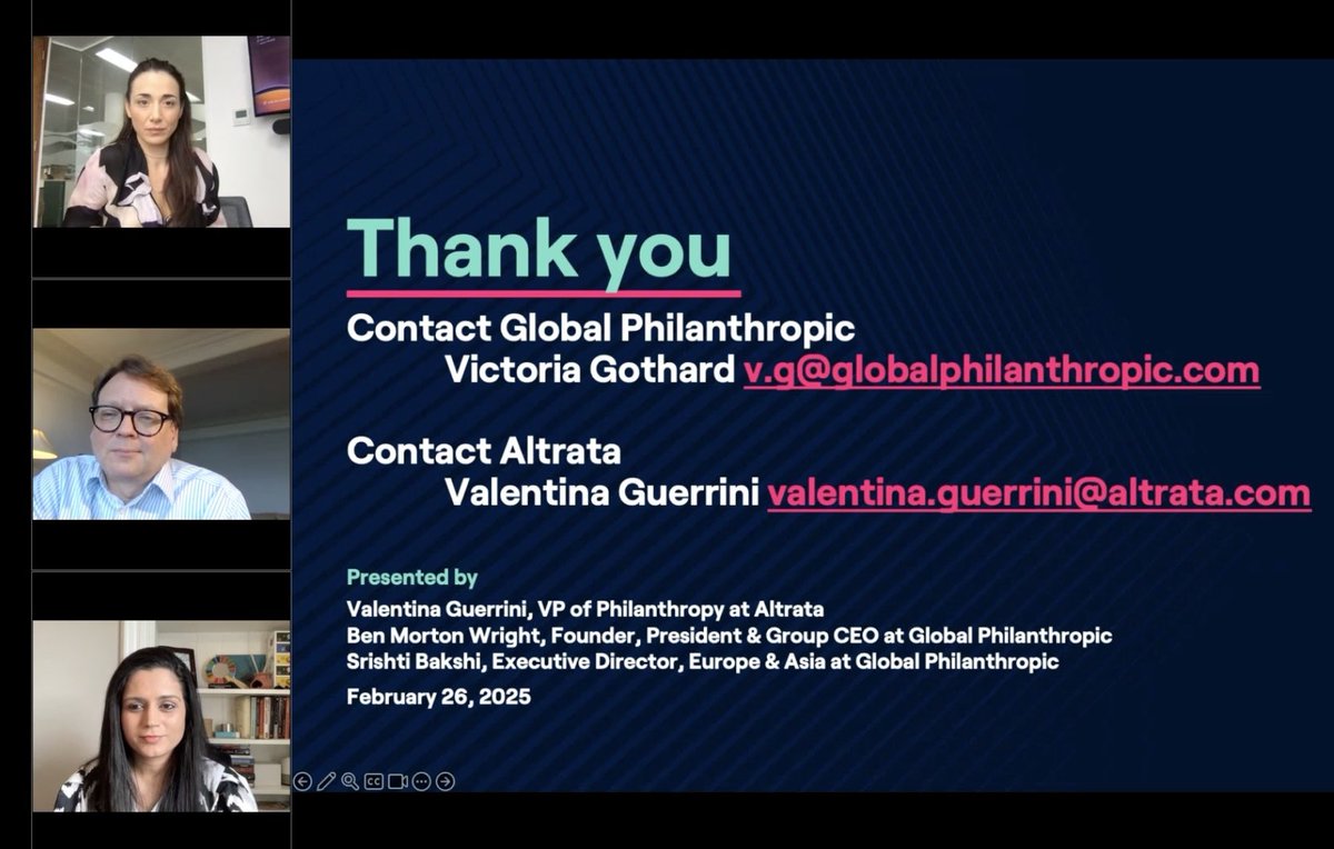 The next generation of donors is set to become the most significant philanthropists in history, but do you know how to engage them? ICYMI watch our recent webinar with <a href="/AltrataOfficial/">Altrata</a> where we discussed connecting with purpose-driven philanthropists: 
globalphilanthropic.com/engaging-the-n…