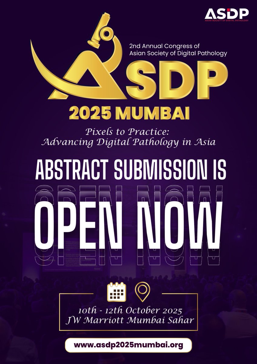 🚀 𝐀𝐛𝐬𝐭𝐫𝐚𝐜𝐭 𝐬𝐮𝐛𝐦𝐢𝐬𝐬𝐢𝐨𝐧 &amp; 𝐞𝐚𝐫𝐥𝐲 𝐛𝐢𝐫𝐝 𝐫𝐞𝐠𝐢𝐬𝐭𝐫𝐚𝐭𝐢𝐨𝐧 𝐧𝐨𝐰 𝐨𝐩𝐞𝐧 𝐟𝐨𝐫 𝐀𝐒𝐃𝐏 𝟐𝟎𝟐𝟓 𝐌𝐮𝐦𝐛𝐚𝐢!

🌏 The ASDP invites you to submit your research for ASDP 2025 Mumbai, the 2nd Annual Congress, October 10-12, 2025, in Mumbai, India!
