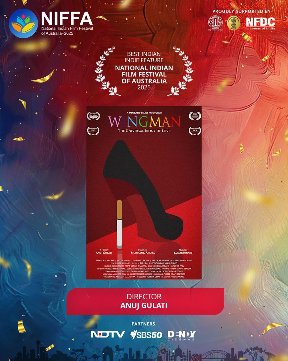 National Indian Film Festival of Australia (@niff_australia) on Twitter photo BREAKING🚨
The Best Indian Indie Feature Film award at NIFFA 2025 goes to Wingman!
⭐️🎞️📽️
This win is a testament to bold storytelling, creative vision, and the power of independent filmmaking. ✨
<a href="/AnupamCinema/">Worshipping Cinema</a>
#niffa #niffa2025 #BreakingBarriers #Wingmanfilm BREAKING🚨
The Best Indian Indie Feature Film award at NIFFA 2025 goes to Wingman!
⭐️🎞️📽️
This win is a testament to bold storytelling, creative vision, and the power of independent filmmaking. ✨
<a href="/AnupamCinema/">Worshipping Cinema</a>
#niffa #niffa2025 #BreakingBarriers #Wingmanfilm