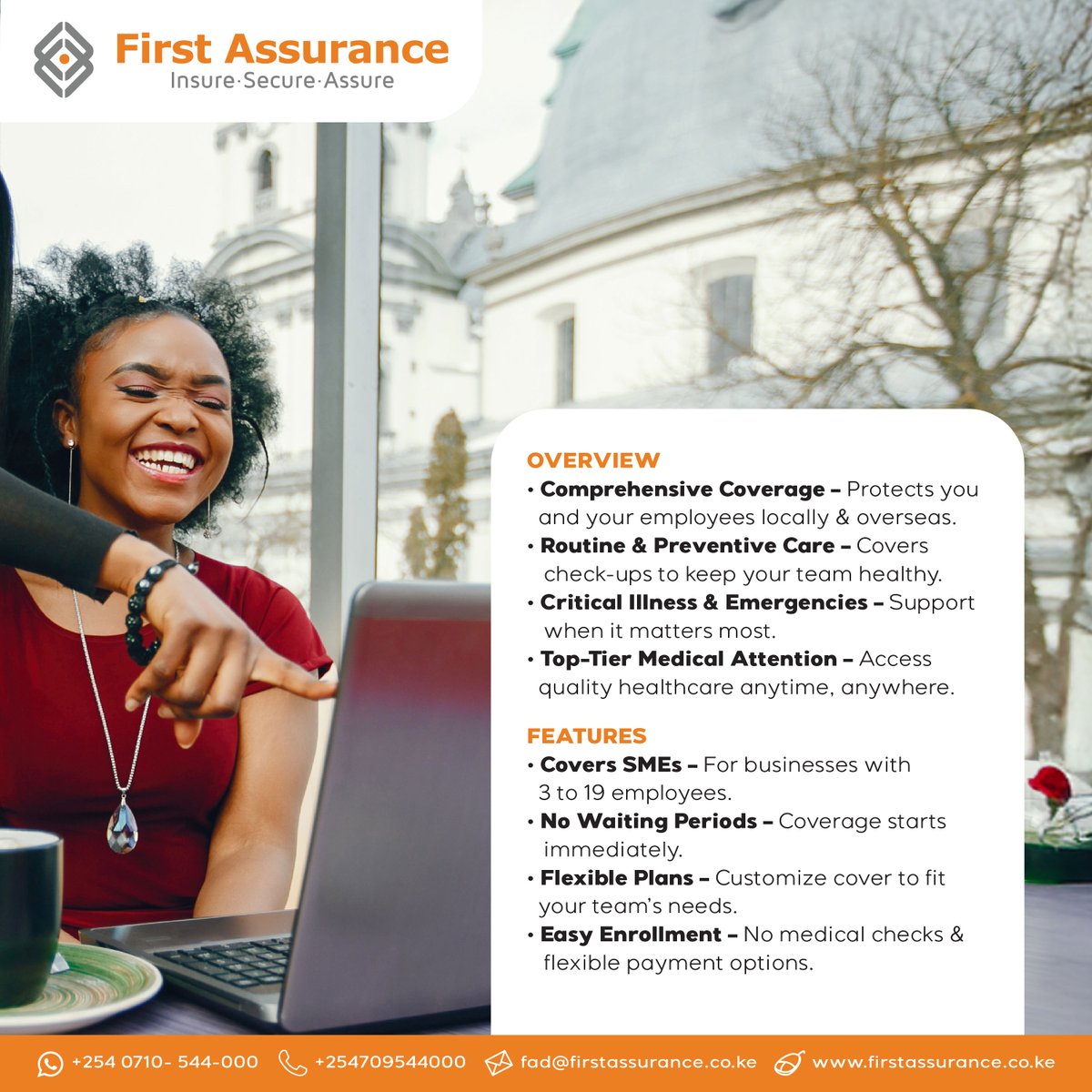 First_Assurance's tweet image. Sick employees hurt productivity and disrupt business.

Don’t let medical costs sideline your team or turn you into their lender.

First Afya Biashara keeps them healthy, focused, and productive!

Swipe through to learn more

#FirstAssurance #Insured