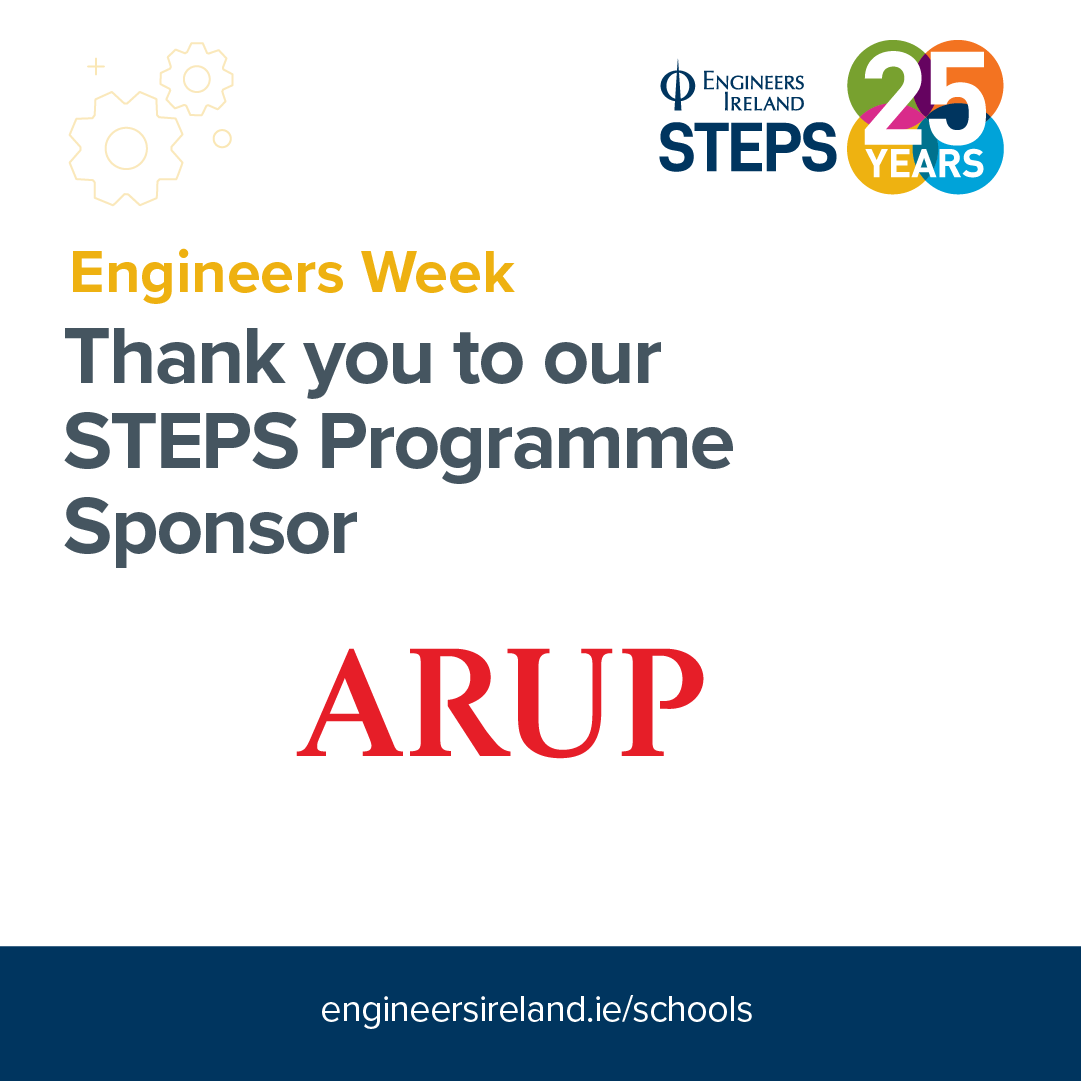 EngineerIreland's tweet image. With the kind support of STEPS Programme Sponsor Arup, primary and secondary school students across Ireland are taking part in Engineers Week 2025. 

If you want to get involved with our STEPS Programme, visit: engineersireland.ie/Schools 

#EngineersWeek #EngineeringYourFuture