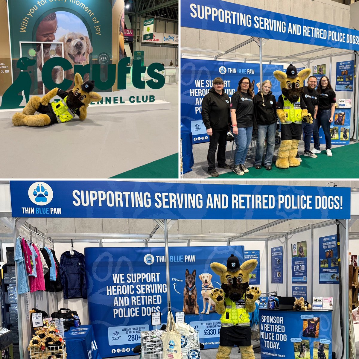 We are very excited to be at #Crufts in Hall 2, Stand 145 💙 Come and meet serving and retired police dogs from across the United Kingdom, across all four days, plus you can have your photos with PD Captain. 🐶🇬🇧🚔 #Crufts2025