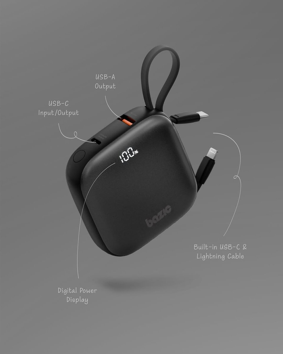 EnergeaID's tweet photo. Power Meets Convenience!
“The Bazic Fusion” keeps you charged with built-in cables, digital power display, and multiple outputs. Stay powered anywhere, anytime!

#goenergea #bazicbyenergea #staypowered https://t.co/1srafTinUx