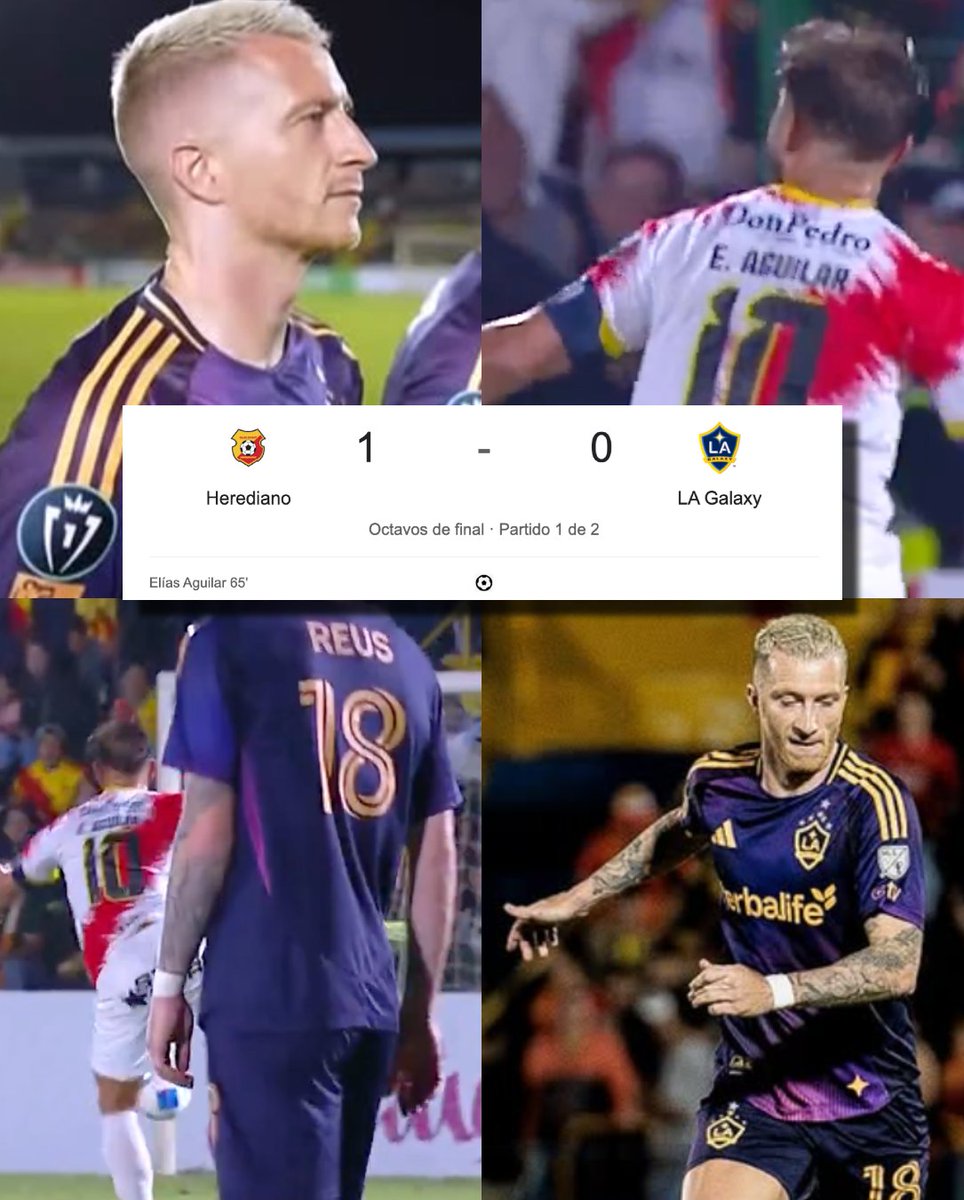 Cosas que NUNCA pensaste que verías en toda tu vida: Marcos Reus jugando en Costa Rica. La leyenda del Borussia Dortmund no pudo evitar la derrota de LA Galaxy ante Herediano en la Concachampions. Le tocó ver de cerca la magia del capitán Elías Aguilar. PURA VIDA EN COSTA RICA.