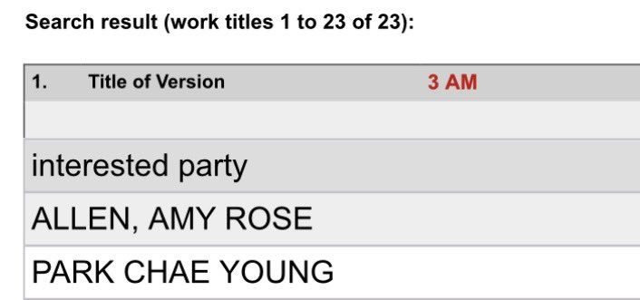 eleven_digits's tweet photo. An online repertoire I’ve been monitoring is now showing multiple versions of songs with different work IDs (total 23) from rosie 👀  It could mean that different versions or arrangements have been registered. Deluxe is near! ✨ https://t.co/BUvYRpwNrd