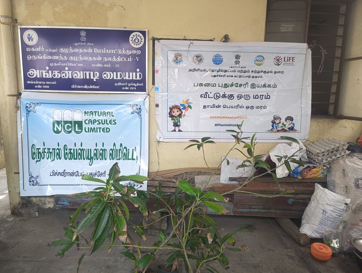 cccpuducherry's tweet image. As part of the #EkPedMaaKeNaam #Plant4Mother campaigns, PCCC in coordination with DSTE distributed 300 saplings at Pitchaveeranpet, Puducherry with #Naturalcapsules under the 'One Home One Tree' component on 05.03.2025  #TreePlantation