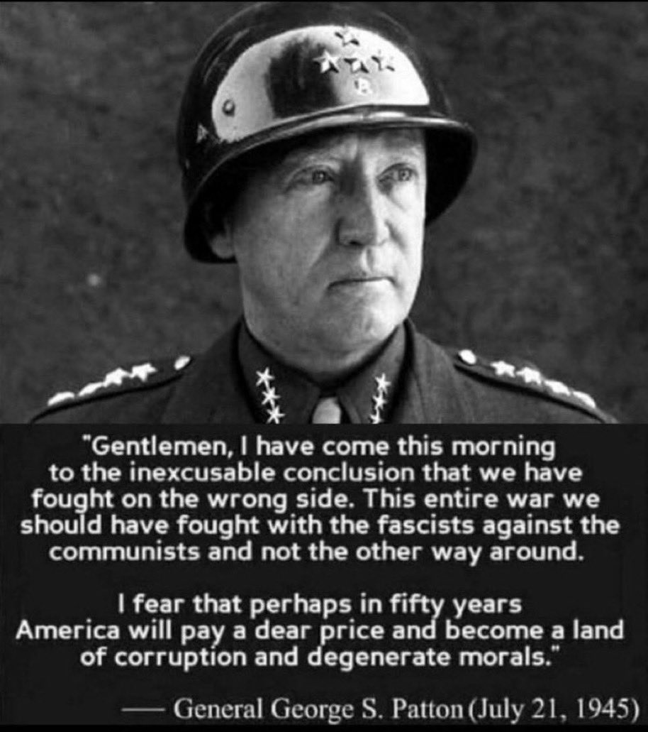 General Patton was whacked by jews shortly after the war.