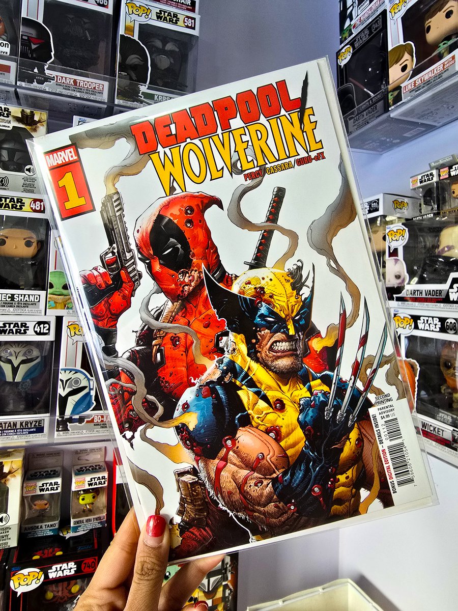 EmpressCarri's tweet photo. Going into the #DeadpoolAndWolverine storyline and we shift into #Wolverine 2025 comic line covers. #Doodlepool you know is my favorite ๐ #MarvelComics #ComicBooks #WolverineWednesday https://t.co/gjJdw8UVj3