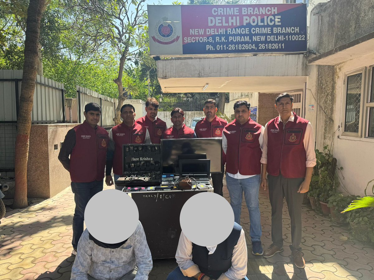 CrimeBranchDP's tweet photo. 🚨 CRICKET BETTING RACKET BUSTED 🚨

🔹 NDR, Crime Branch Cracks Down on Illegal Betting! ⚖️🚔
🔹 Two Bookies Arrested – Caught red-handed betting on India vs Australia Champions Trophy Semi-Final 🎲🏏
🔹 Huge Inventory of Betting Equipment Seized – Major blow to illegal gambling 💻📞💰

👏 Kudos to the team:
⭐ Insp. Rakesh Sharma 👏
⭐ ACP Umesh Barthwal (@UmeshBarthwal )👏
⭐ DCP Sh. Aditya Gautam 👏
⭐ Sh. Sanjay Kumar Sain, Addl. CP, Crime 👏

🚔 Delhi Police remains vigilant against crime! 🚔

https://t.co/qoQufDjOyz

@delhipolice @sanjaybhatia139