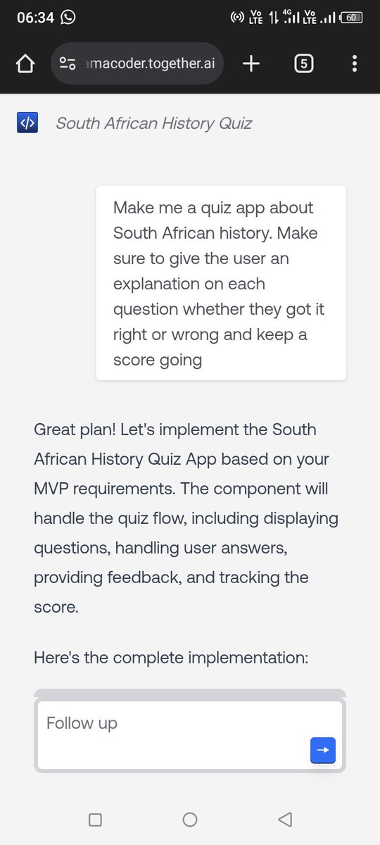 Tshidi67289639's tweet image. Today we learn about Open Source AI apps by Together AI  #AlxAi_Starterkit #LlamaCoder #Turboseek