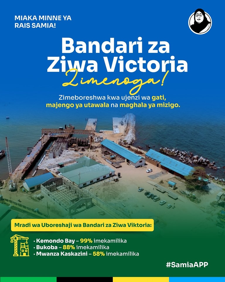 Hamisi_S_Mkali's tweet image. Serikali ya CCM inaendelea na uboreshaji wa bandari katika ziwa victoria  ambako mpaka sasa bandari ya Bukoba iko 88%,Mwanza kaskazini 58% na Kemondo bay 99% imekamilika 
Hakika sisi wana mwanza tunajali na kuthamini kazi ya serikalu katika mkoa wetu na hakuka Mchezq kwao hutuzwa