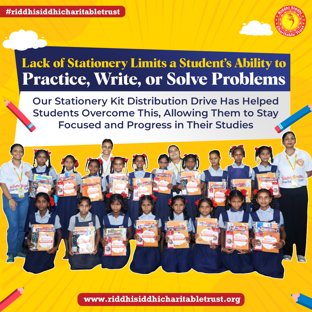 RiddhiSiddhiCT's tweet image. In remote areas, students miss out on learning due to a lack of stationery. Our drive provided stationery kits to help them stay on track.
.
.
#EducationForAll #SupportStudentSuccess #StationeryForLearning #EmpowerThroughEducation #DonateForEducation