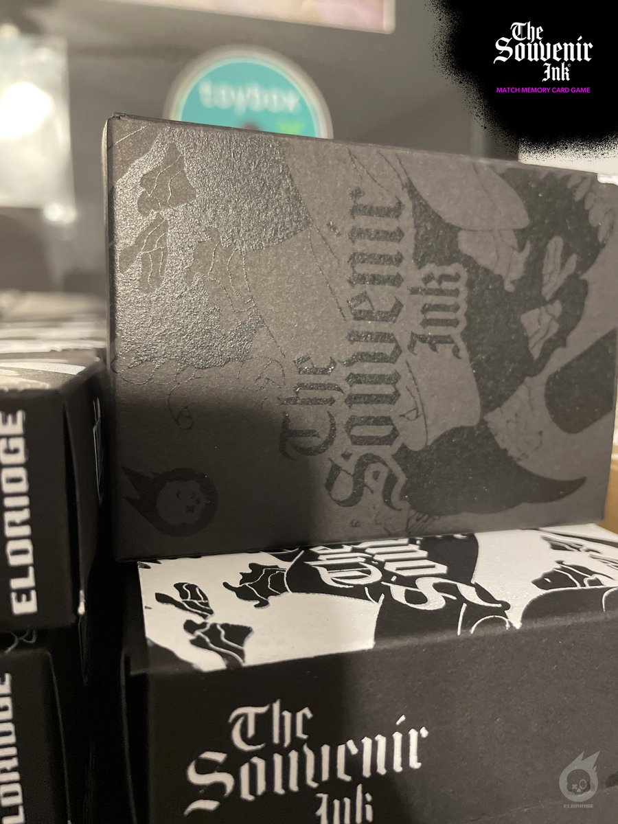 Sneak peek behind the scenes of The Souvenir Ink! I'm screen printing boxes for custom cards that backers of the "Back Piece" &amp; "Full Body" tiers will receive. Get your own animal-human character with tattoos! Check out the Kickstarter! #Kickstarter #TattooArt #CustomCards #art