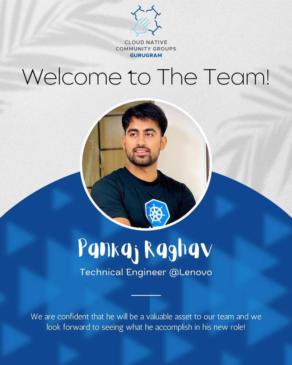 📢 Big news! Welcome Pankaj Raghav, our new Organizer's for #CloudNative Gurugram! 
Excited for their leadership and the growth ahead! 🚀 
#Community #Tech #CNCG