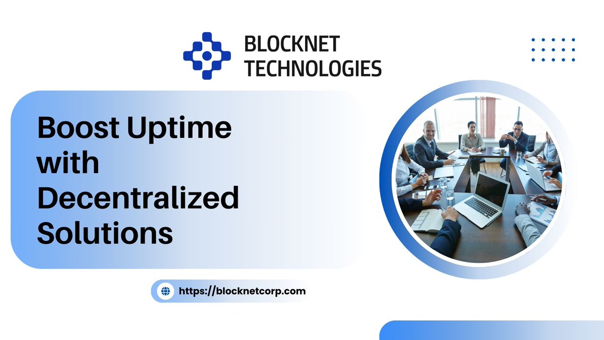 BlockNetCorp's tweet image. Boost Uptime with Decentralized Solutions

Did you know decentralized networks can cut downtime by up to 40%? At Blocknet Technologies, we’re turning that potential into practical solutions for your business. From startups to enterprises, we’ve got the tools to keep you running…