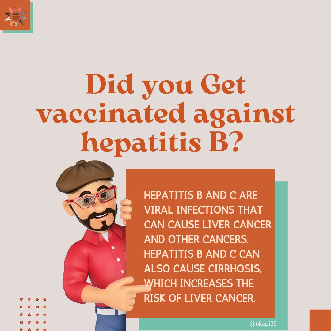 Has Cancer Touched Your Life?

Cancer affects one in four Ugandans, through diagnosis of family, friends, colleagues or self.
We want you to know there some risk factors you can avoid when they are less costly for example avoiding Hepatitis B &amp;C.
#CancerAwareness