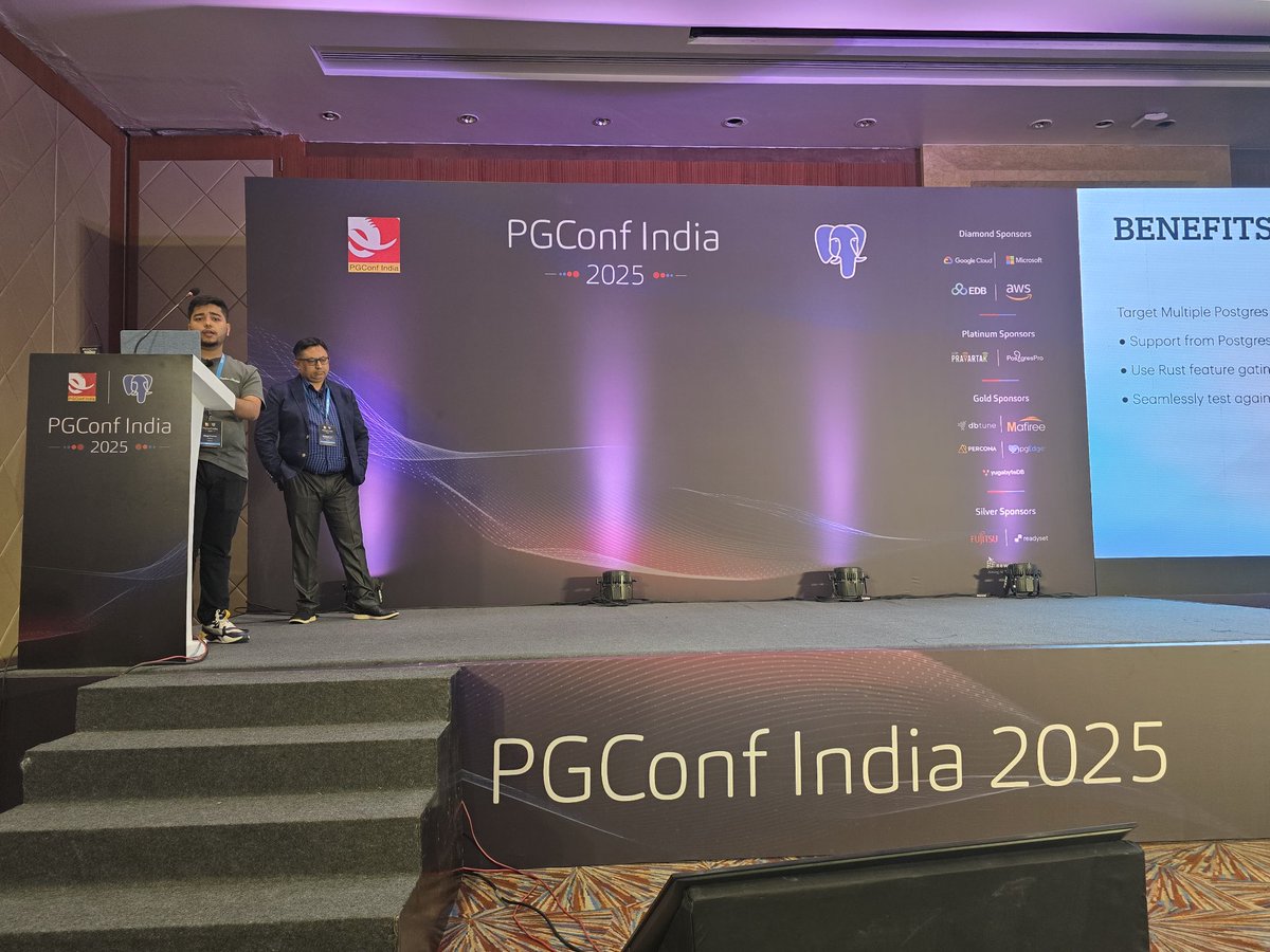 PostgreSQL India (@pgconfindia) on Twitter photo Anup Sharma & Mehboob Alam from <a href="/nutanix/">Nutanix Inc.</a> presenting Performance is a feature <a href="/PGConfIndia/">PostgreSQL India</a>.
#PostgreSQL #PGConfIndia Anup Sharma & Mehboob Alam from <a href="/nutanix/">Nutanix Inc.</a> presenting Performance is a feature <a href="/PGConfIndia/">PostgreSQL India</a>.
#PostgreSQL #PGConfIndia