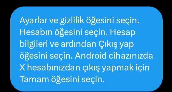 X uygulamasından çıkmak istediğinizde resimde yazanı yapın.