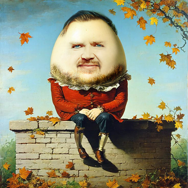 JD Vance sat on a wall....