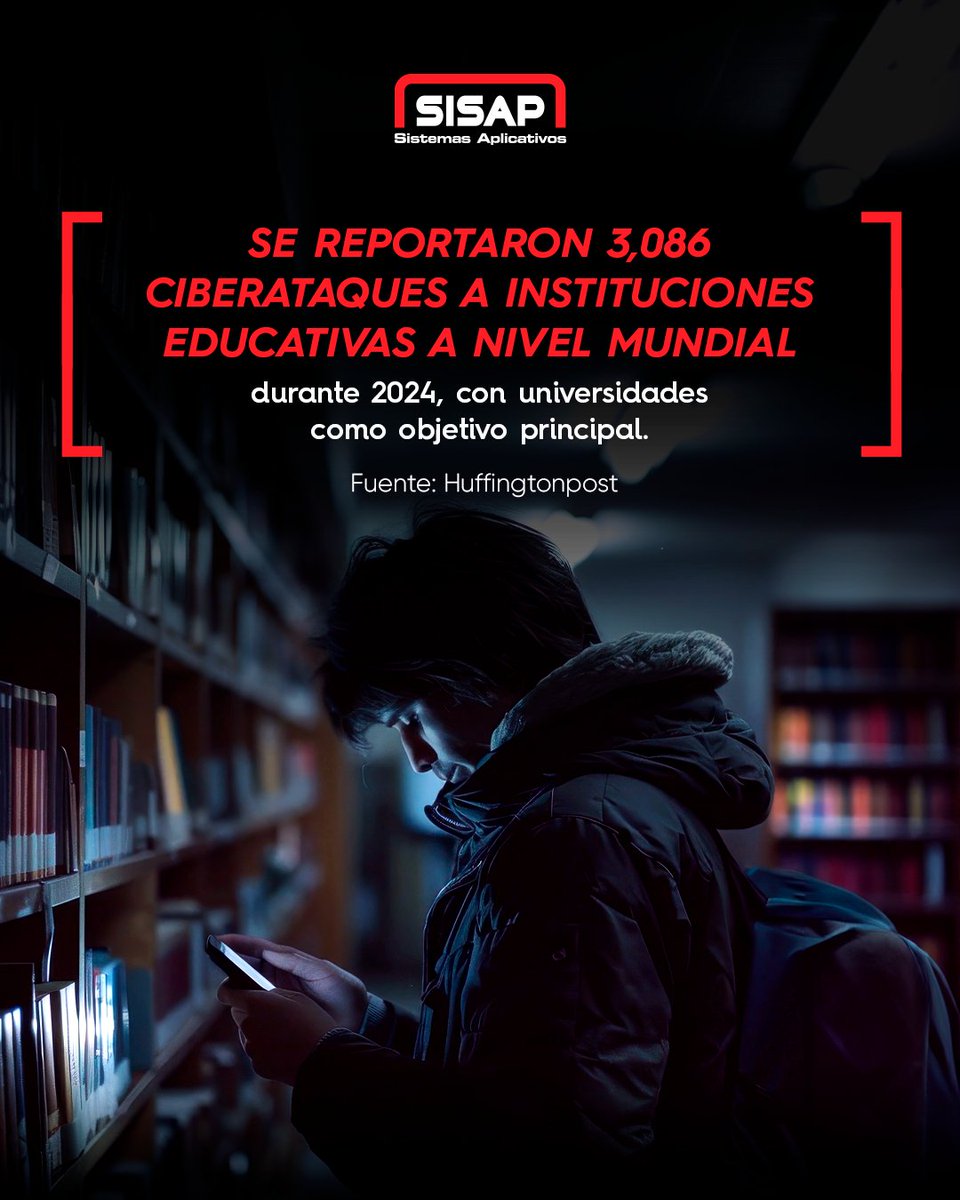 SISAP_LATAM's tweet photo. Las instituciones educativas están en la mira de los ciberdelincuentes. 📚🔐 Universidades y centros de formación son objetivos frecuentes de ciberataques. Proteger el conocimiento es clave. 🛡️
¿Tu institución está preparada? #Ciberseguridad #EducaciónSegura #makeITsecure https://t.co/o1LzHBOBAz