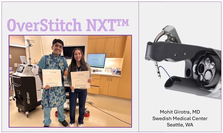 Mohit Girotra, MD, AGAF, FASGE, FACG, FACP (@mohitgirotra) on Twitter photo Delighted to have performed our first case of endoscopic suturing using The OverStitch NXT™ Endoscopic Suturing System at Swedish Medical Center in Seattle.
Grateful to our referring colleagues & patients.
<a href="/ProvSwedish/">Providence Swedish</a>
<a href="/FITE_endoscopy/">FITE - Foundation</a>
<a href="/AmCollegeGastro/">ACG</a> @ASGE Delighted to have performed our first case of endoscopic suturing using The OverStitch NXT™ Endoscopic Suturing System at Swedish Medical Center in Seattle.
Grateful to our referring colleagues & patients.
<a href="/ProvSwedish/">Providence Swedish</a>
<a href="/FITE_endoscopy/">FITE - Foundation</a>
<a href="/AmCollegeGastro/">ACG</a> @ASGE