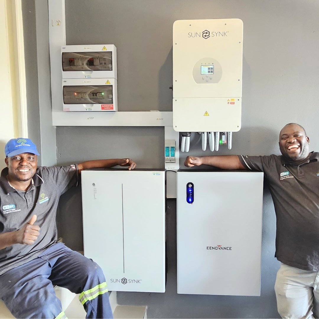 ☀️ Solar Upgrade Success in Kelderhof! 🔋

We added a Sunsynk 10.65kWh EENOVANCE battery, giving our client:
✅ More power storage
✅ Greater efficiency
✅ Uninterrupted supply

#Solar #EnergyIndependence #Kelderhof #CompleteOfficeSolutions #Sunsynk #Herholdts