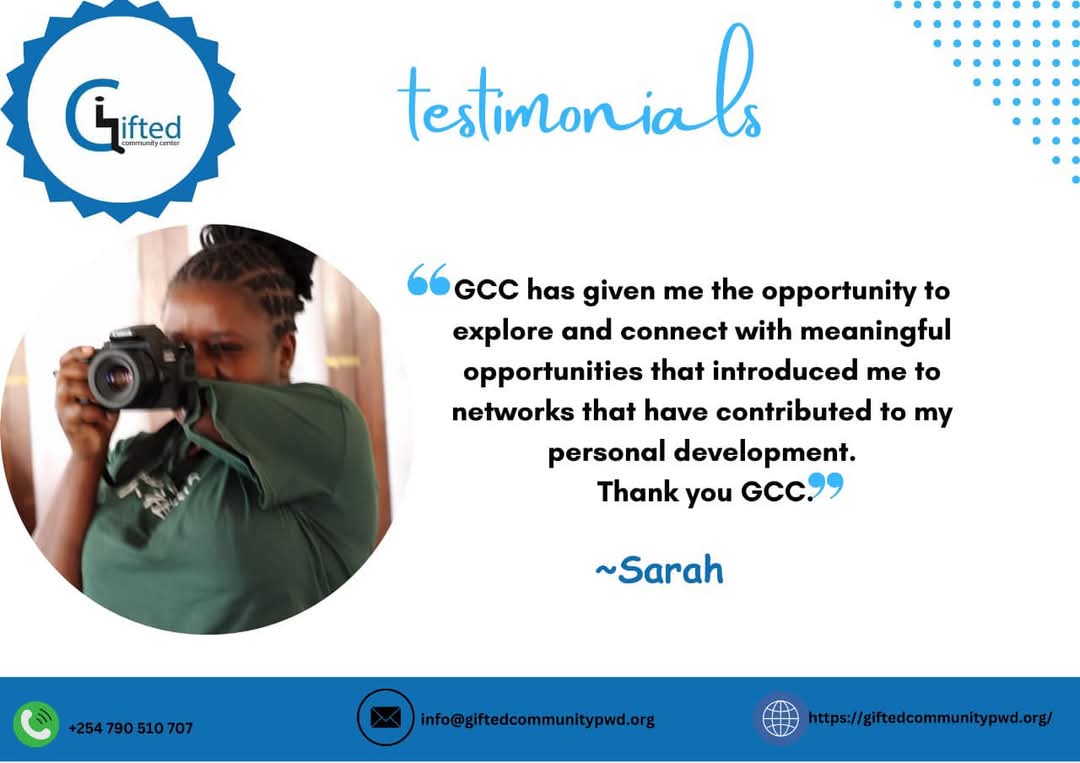 Sarah🦋 (@saraah_ke) on Twitter photo I am grateful for the opportunities at Gifted Community Centre! <a href="/giftedPWDcentre/">Gifted Community Center, GCC</a> has helped me explore, connect, and grow through meaningful networks that shaped my personal development. I am grateful for the opportunities at Gifted Community Centre! <a href="/giftedPWDcentre/">Gifted Community Center, GCC</a> has helped me explore, connect, and grow through meaningful networks that shaped my personal development.