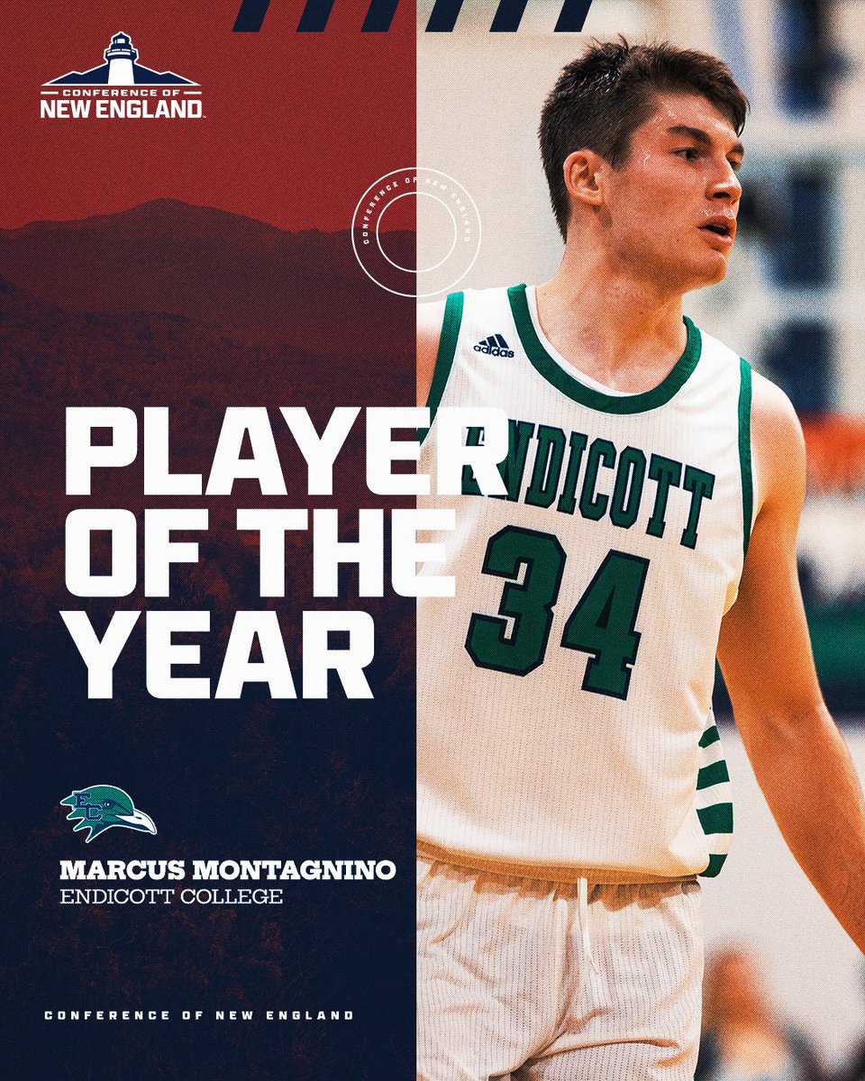 Conference of New England (@cne_sports) on Twitter photo 🏀 Your 2024-25 #CNE Men's Basketball Player of the Year - from <a href="/ECGulls/">Endicott Athletics</a>, Marcus Montagnino!
#LeadAsONE | #ONENewEngland 🏀 Your 2024-25 #CNE Men's Basketball Player of the Year - from <a href="/ECGulls/">Endicott Athletics</a>, Marcus Montagnino!
#LeadAsONE | #ONENewEngland