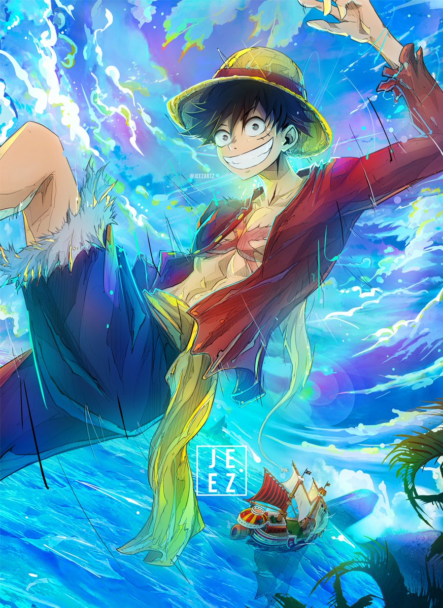 jeezartzz's tweet image. ☀️:D #onepiece #luffy