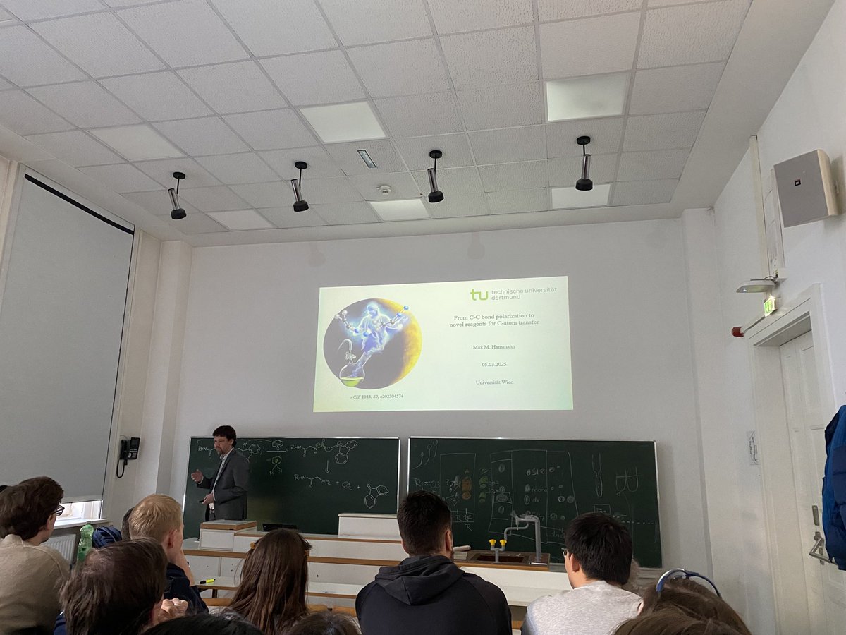 MaulideGroup (@maulidelab) on Twitter photo Today <a href="/MMHansmann_chem/">Hansmann Lab</a> visited our faculty and gave an interesting insight into his work on carbon atom transfer and carbon-centred diradicals!
#OrganicChemistry #radicals Today <a href="/MMHansmann_chem/">Hansmann Lab</a> visited our faculty and gave an interesting insight into his work on carbon atom transfer and carbon-centred diradicals!
#OrganicChemistry #radicals
