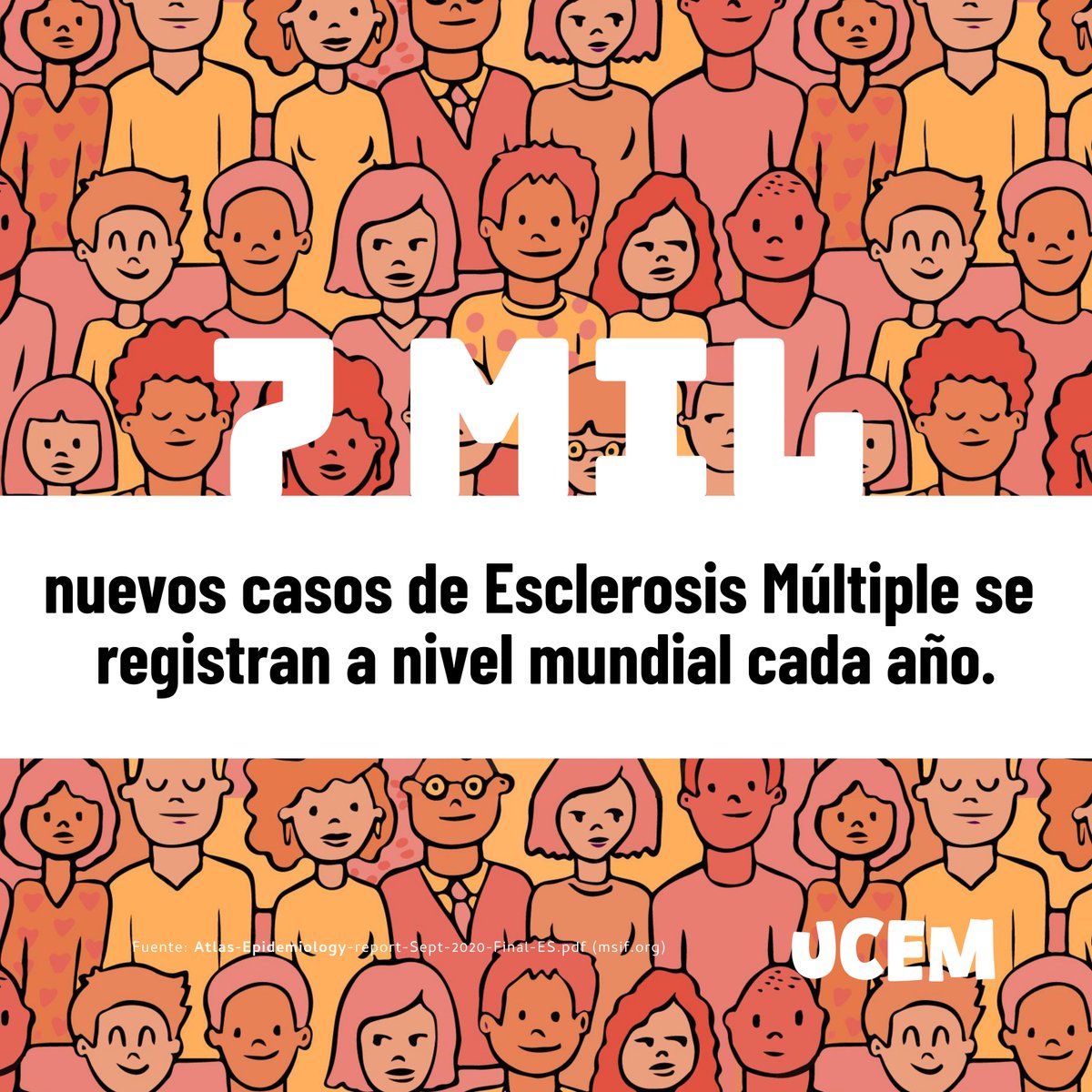 ¿Sabes cuantos nuevos casos de #𝗘𝘀𝗰𝗹𝗲𝗿𝗼𝘀𝗶𝘀𝗠ú𝗹𝘁𝗶𝗽𝗹𝗲 se registran en el mundo cada año? #NavegandoJuntosLaEM #MiDiagnósticoDeEM