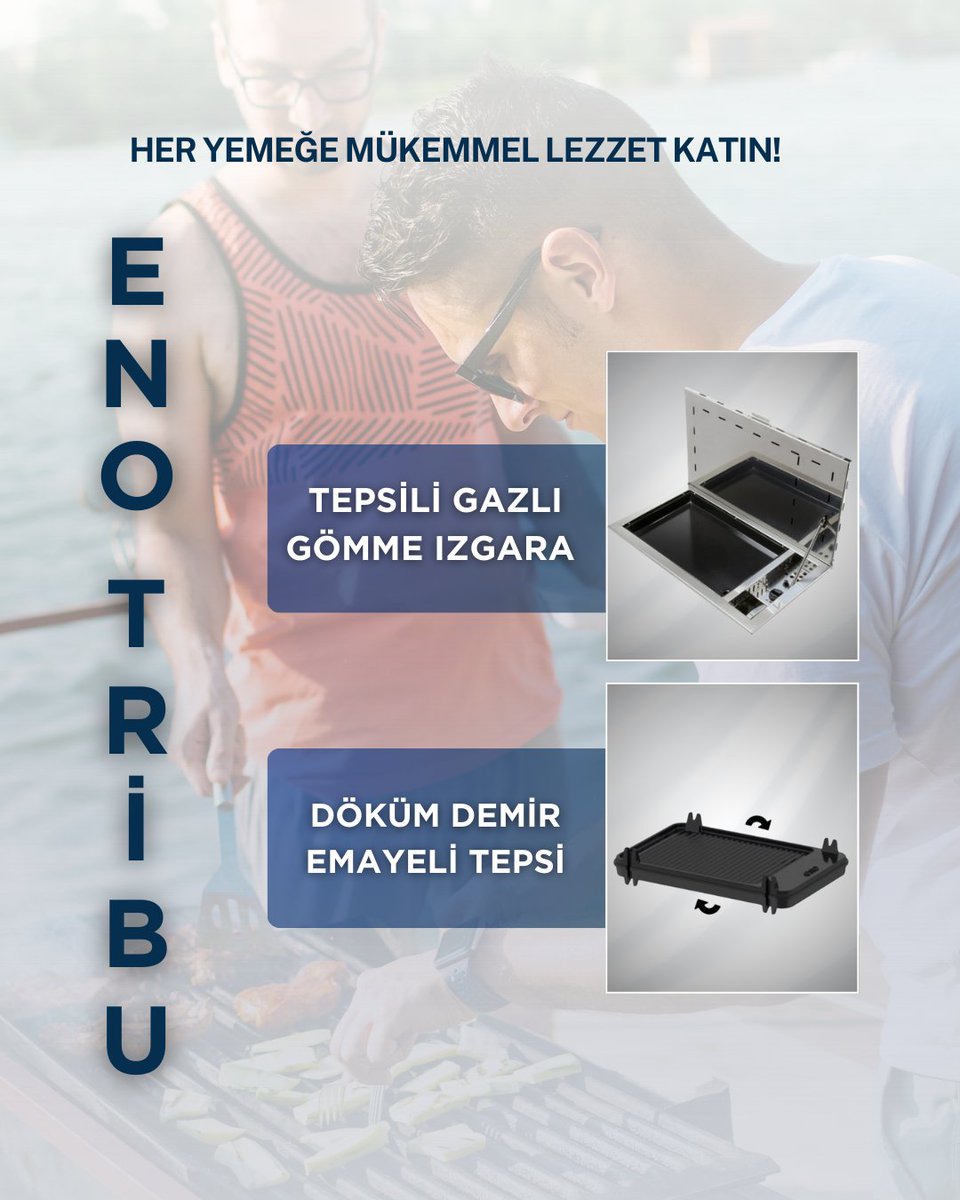🔥 Eno Tribu Tepsili Gazlı Gömme Izgara ile Lezzetli Anlar! 🍴

💥 Lezzetli yemekler ve pratik kullanım için ideal bir seçenek!

🌍 denizmarketiyiz.biz
📞 Detaylı bilgi için: 0554 496 60 10

#tekne #teknehayatı #mangal #mangalkeyfi  #barbekü  #ızgara #boating  #boatlife